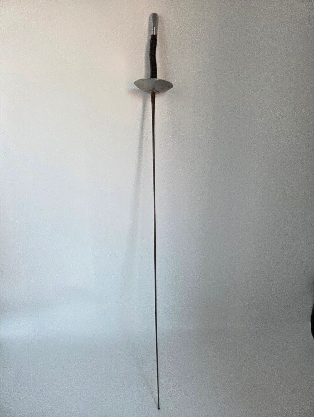 Vintage Fencing Épée Sword With Wrapped Grip And Steel Guard